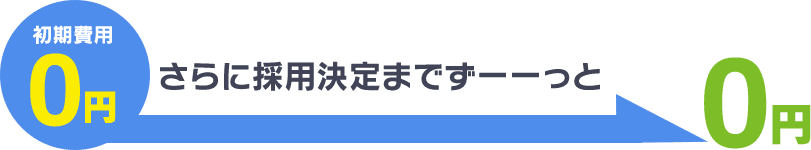 初期費用～採用決定まで0円